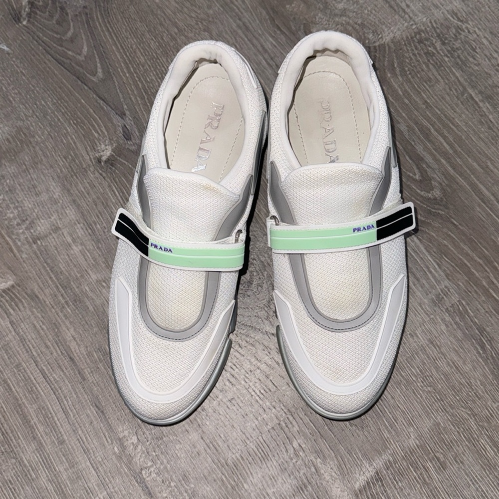Prada Cloudbust Rubber and Leather-Trimmed Mesh Sneakers